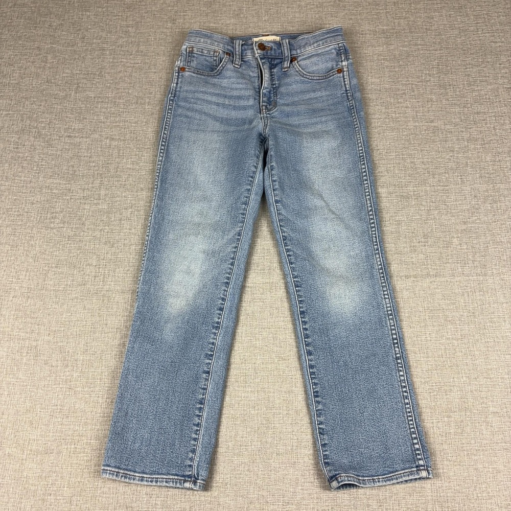 Madewell Jeans Womens 23P Stovepipe Blue Straight Slim Light Wash Denim 5-Pocket